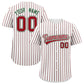 Custom White Kelly Green Tricolor Stripe Fashion Authentic Baseball Jersey