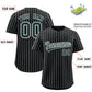 Custom Black White Tricolor Stripe Fashion Authentic Baseball Jersey Limited