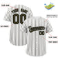 Custom White Black Tricolor Stripe Fashion Authentic Baseball Jersey Limited