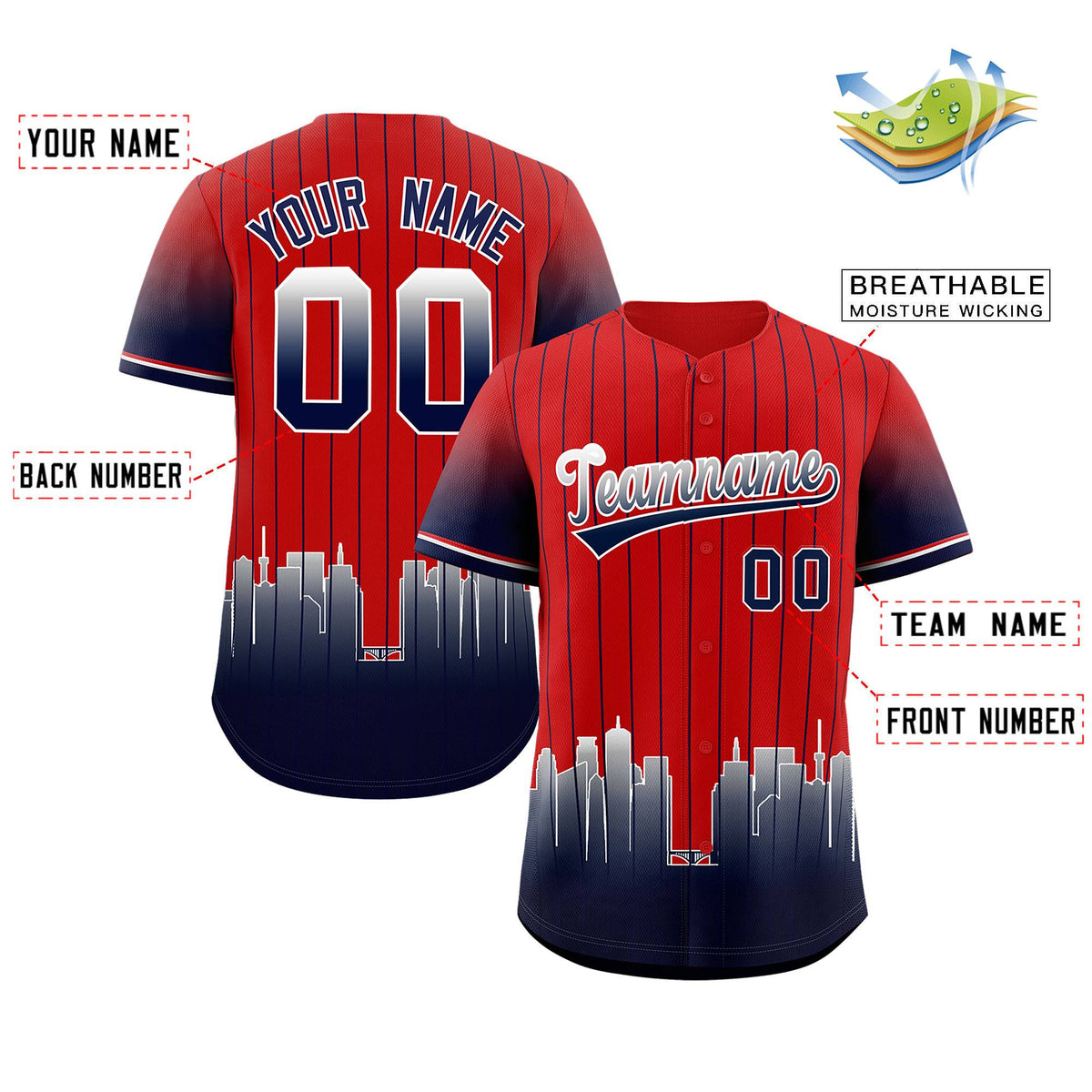 Custom Red Minnesota-Twins City Silhouette Authentic Baseball Jersey Limited
