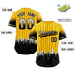 Custom Yellow Pittsburgh City Silhouette Authentic Baseball Jersey Limited