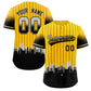 Custom Yellow Pittsburgh City Silhouette Authentic Baseball Jersey