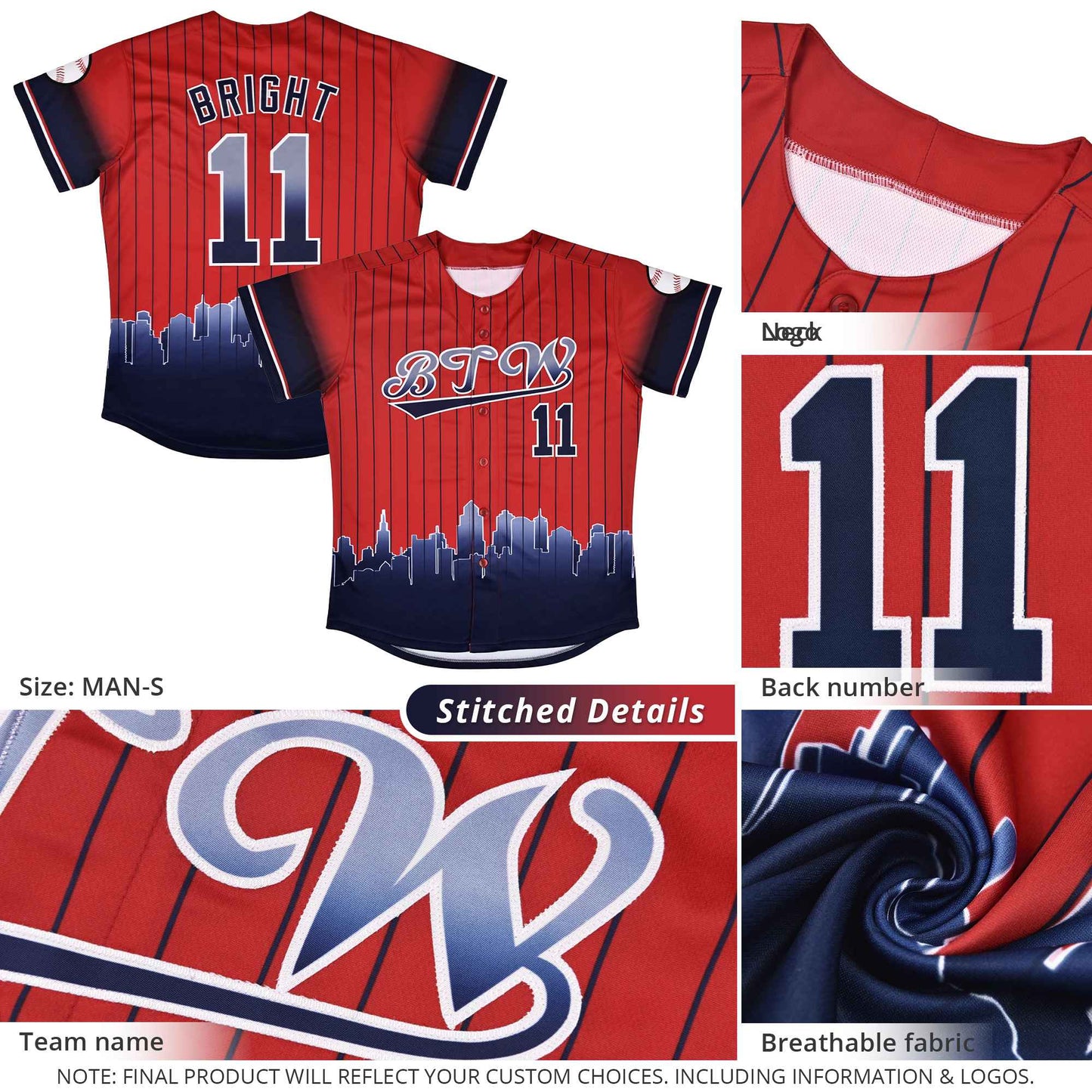 Custom Royal Arlington City Silhouette Authentic Baseball Jersey Limited