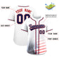 Custom White American Flag Patriotic Gradient Fashion Personalized Baseball Jersey Limited