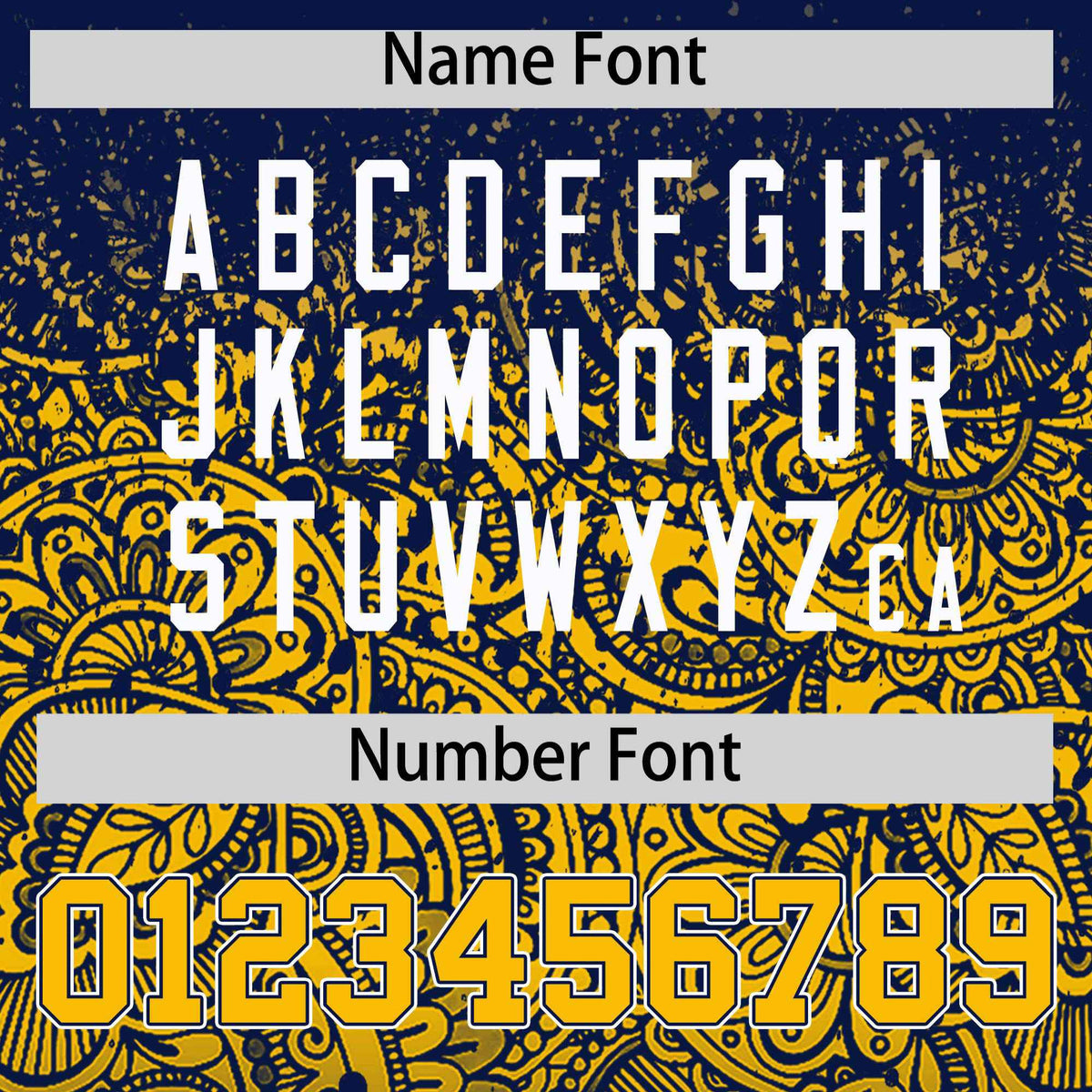 Custom Navy Yellow Floral Print Pattern Full Button Gradient Fashion Baseball Jersey Limited