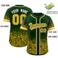 Custom Green Yellow Floral Print Pattern Full Button Gradient Fashion Baseball Jersey Limited