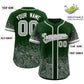 Custom Green Gray Floral Print Pattern Full Button Gradient Fashion Baseball Jersey Limited