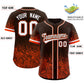 Custom Brown Orange Floral Print Pattern Full Button Gradient Fashion Baseball Jersey Limited