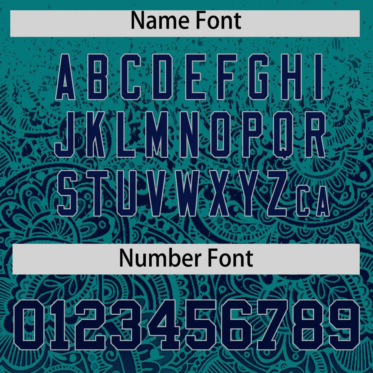 Custom Teal Navy Floral Print Pattern Full Button Gradient Fashion Baseball Jersey Limited