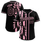 Custom Black Light Pink Split Fashion Coconut Tree Design Authentic Baseball Jersey