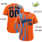 Custom Orange Powder Blue Split Fashion Coconut Tree Design Authentic Baseball Jersey Limited