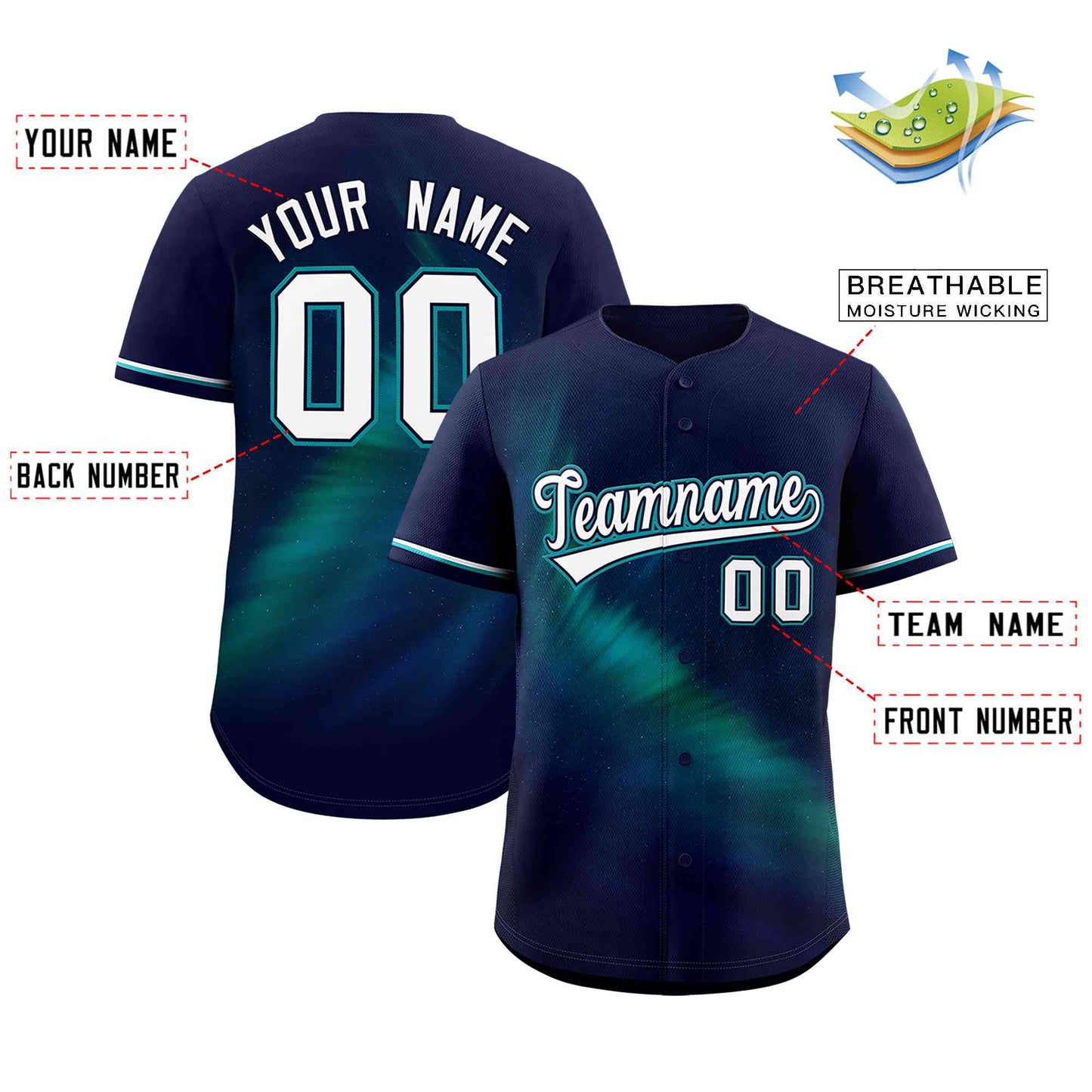 Custom Navy Personalized Starburst Pattern Authentic Baseball Jersey Limited