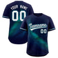 Custom Navy Personalized Starburst Pattern Authentic Baseball Jersey