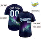 Custom Navy Personalized Starburst Pattern Authentic Baseball Jersey Limited