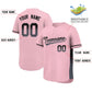 Custom Light Pink Black-Dark Gray Personalized Gradient Font And Side Design Authentic Baseball Jersey Limited