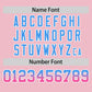 Custom Light Pink Powder Blue-Pink Personalized Gradient Font And Side Design Authentic Baseball Jersey Limited
