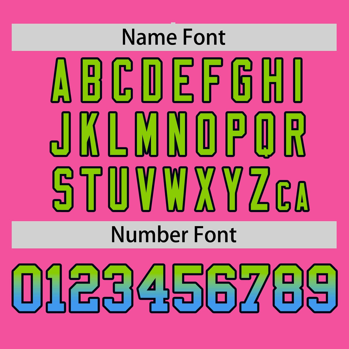 Custom Pink Neon Green-Powder Blue Personalized Gradient Font And Side Design Authentic Baseball Jersey Limited