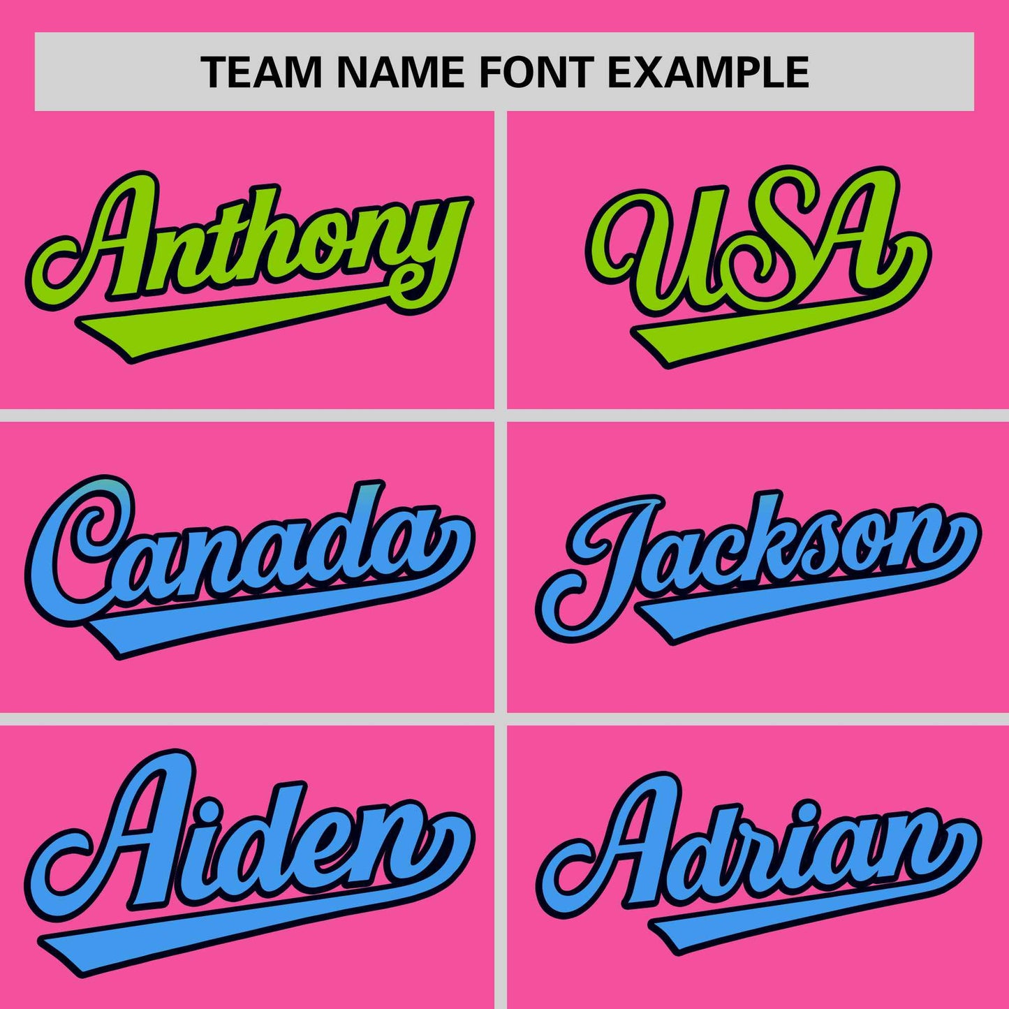 Custom Pink Neon Green-Powder Blue Personalized Gradient Font And Side Design Authentic Baseball Jersey Limited