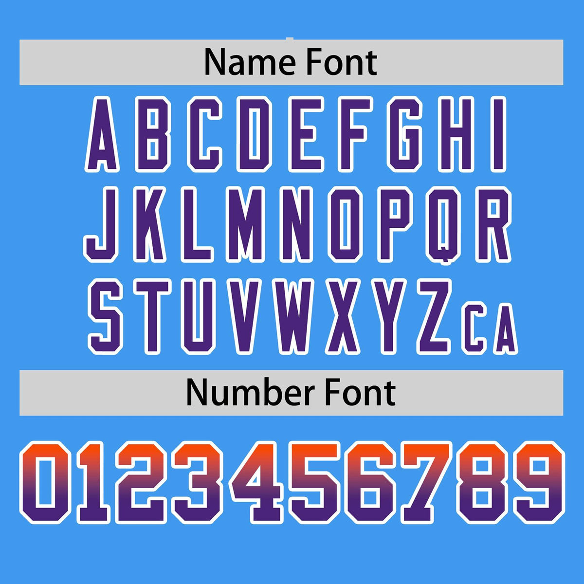 Custom Powder Blue Orange-Purple Personalized Gradient Font And Side Design Authentic Baseball Jersey Limited