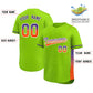 Custom Neon Green Purple-Orange Personalized Gradient Font And Side Design Authentic Baseball Jersey Limited