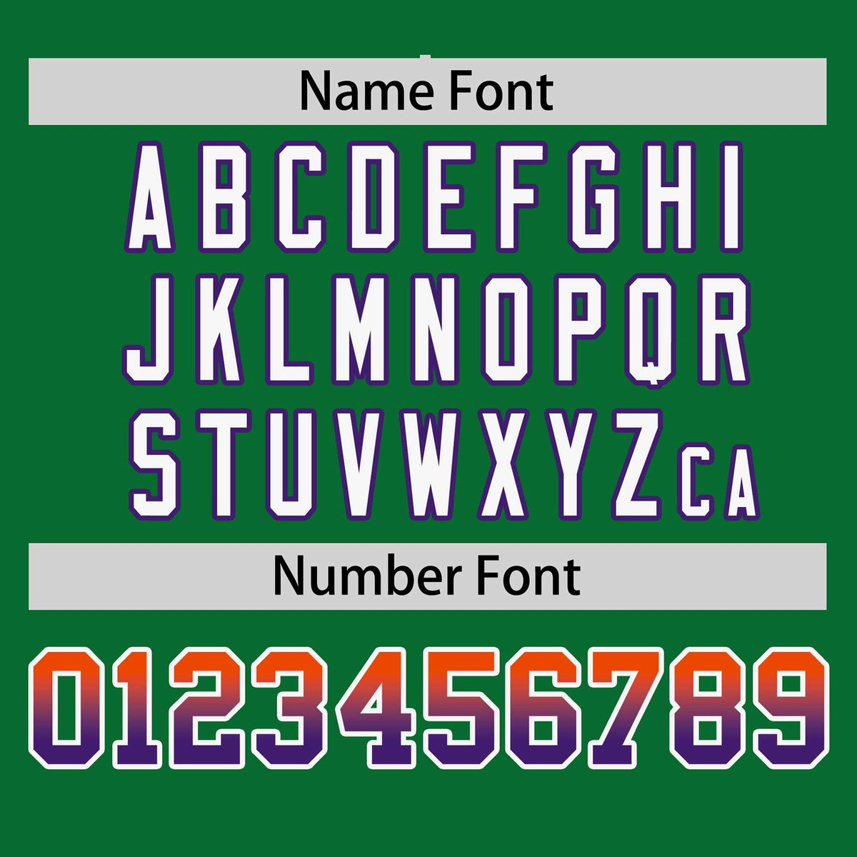 Custom Kelly Green Orange-Purple Personalized Gradient Font And Side Design Authentic Baseball Jersey Limited
