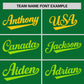 Custom Kelly Green Gold-Neon Green Personalized Gradient Font And Side Design Authentic Baseball Jersey Limited