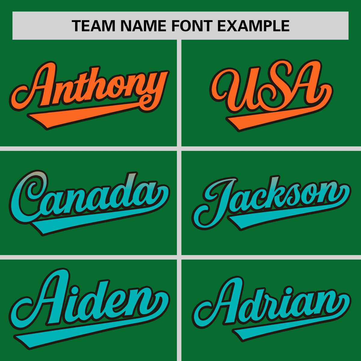 Custom Kelly Green Orange-Aqua Personalized Gradient Font And Side Design Authentic Baseball Jersey Limited