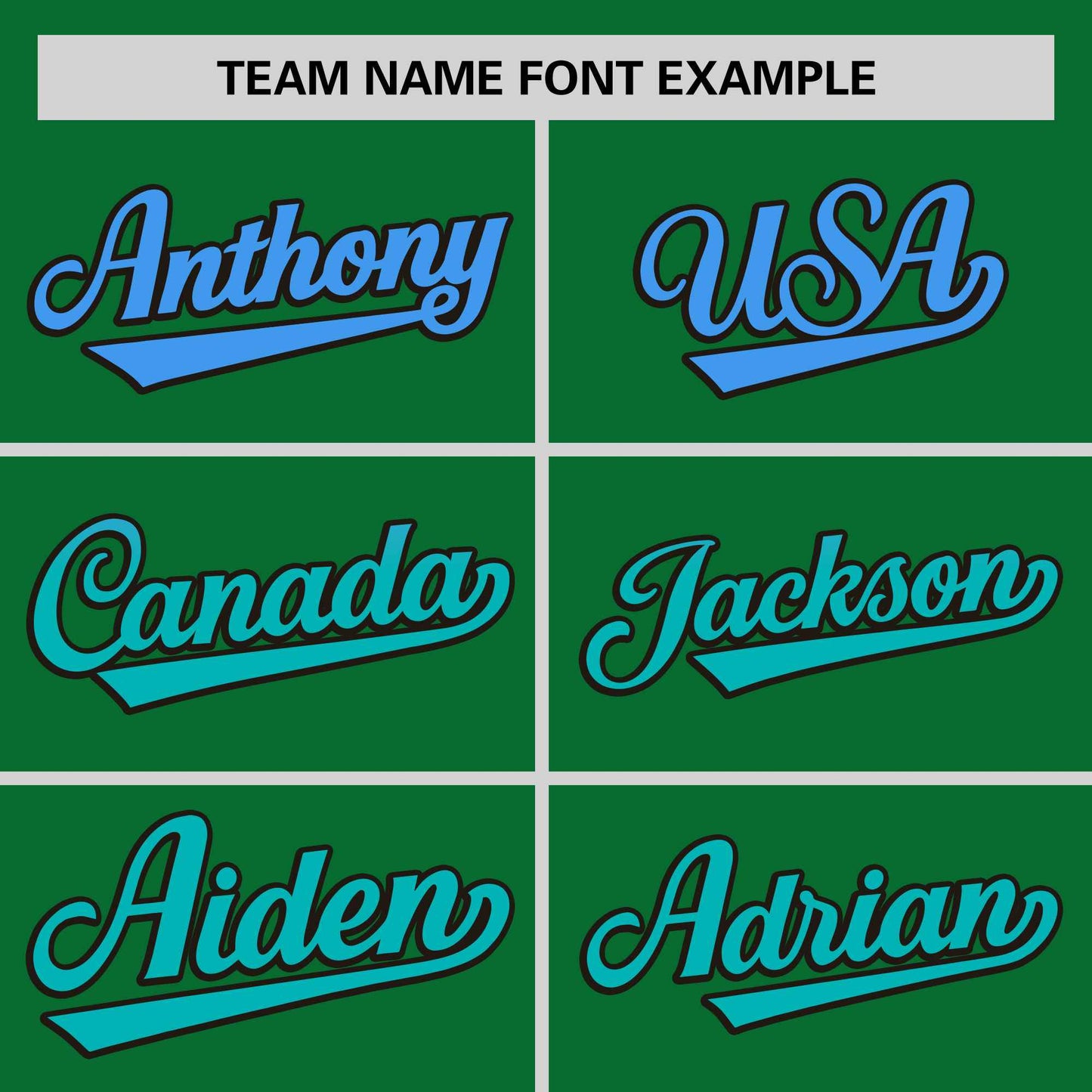 Custom Kelly Green Powder Blue-Aqua Personalized Gradient Font And Side Design Authentic Baseball Jersey Limited