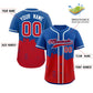 Custom Royal Red Personalized Minnesota City Nightscape Authentic Baseball Jersey Limited