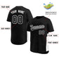 Custom Black White Personalized Side Two-Tone Design Authentic Baseball Jersey Limited