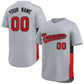 Custom Gray Red-Black Personalized Side Two-Tone Design Authentic Baseball Jersey