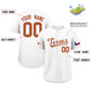 Custom White Orange Texas Flag Classic Style Authentic Baseball Jersey Limited