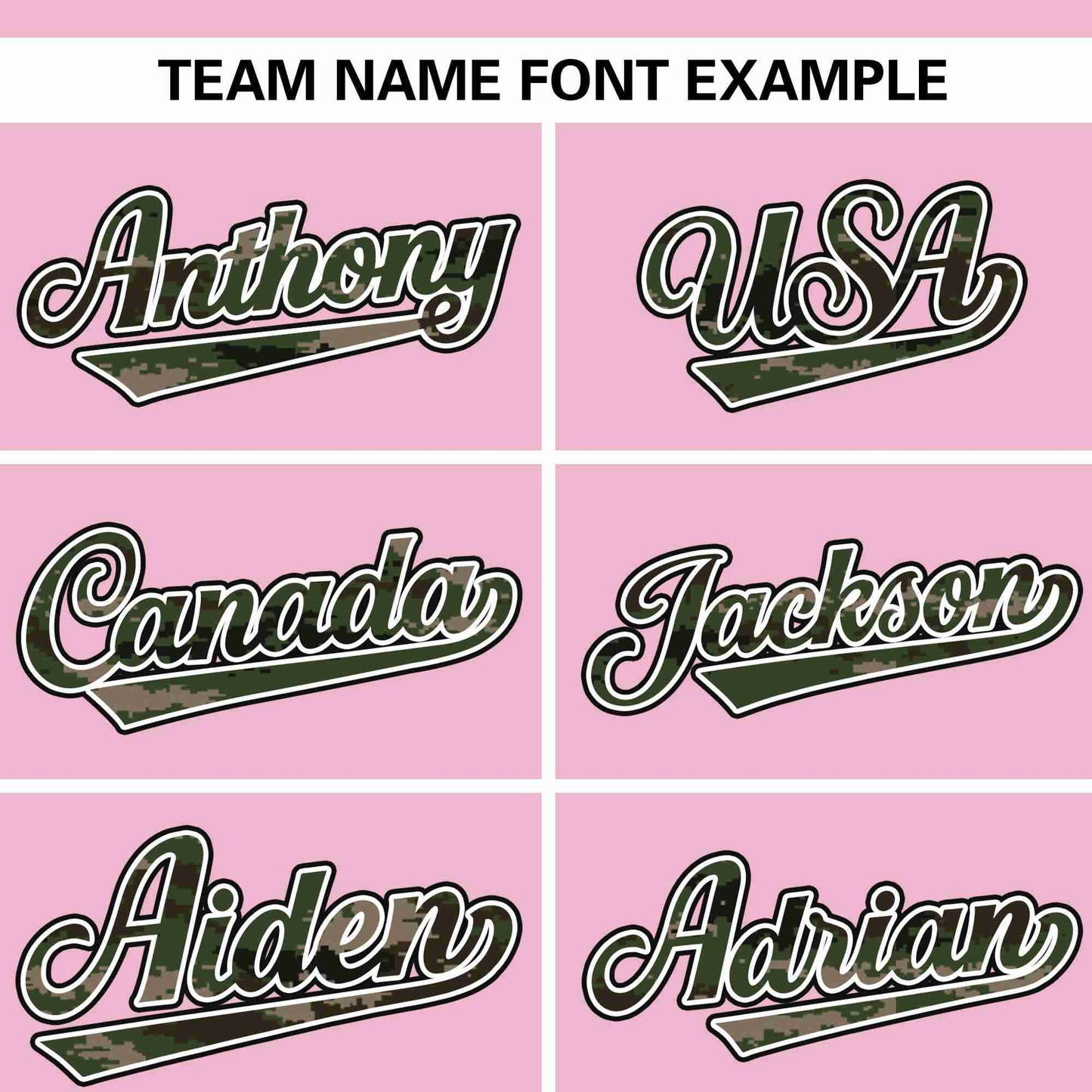 Custom Pink Personalized Camo Font Authentic Baseball Jersey Limited
