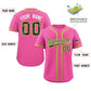 Custom Pink Personalized Camo Font Authentic Baseball Jersey Limited