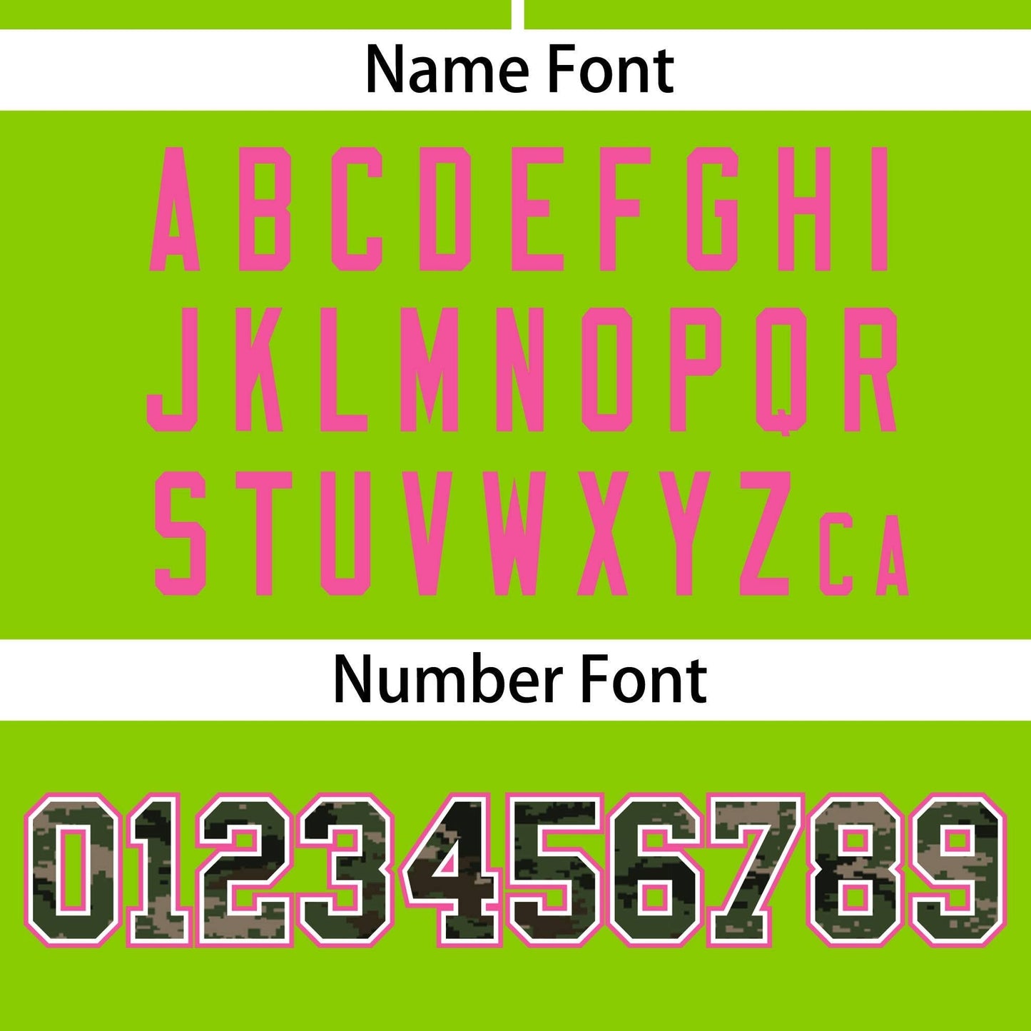 Custom Neon Green Personalized Camo Font Authentic Baseball Jersey Limited