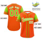 Custom Orange Neon Green Personalized Raglan Sleeves Design Authentic Baseball Jersey Limited