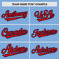Custom Powder Blue Red Personalized Raglan Sleeves Authentic Baseball Jersey Limited
