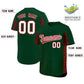 Custom Green Red Personalized Leopard Graffiti Pattern Side Design Authentic Baseball Jersey Limited