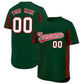 Custom Green Red Personalized Leopard Graffiti Pattern Side Design Authentic Baseball Jersey