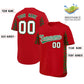 Custom Red Kelly Green Personalized Leopard Graffiti Pattern Side Design Authentic Baseball Jersey Limited