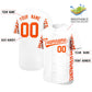 Custom White Orange Personalized Leopard Graffiti Pattern Side Design Authentic Baseball Jersey Limited
