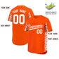 Custom Orange White Personalized Leopard Graffiti Pattern Side Design Authentic Baseball Jersey Limited