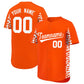 Custom Orange White Personalized Leopard Graffiti Pattern Side Design Authentic Baseball Jersey