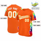 Custom Orange Graffiti Pattern Personalized Multicolored Flames Print Authentic Baseball Jersey Limited