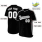 Custom Black White Color Block Personalized Side Dotted Line Authentic Baseball Jersey Limited