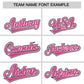 Custom White Pink Color Block Personalized Side Dotted Line Authentic Baseball Jersey Limited
