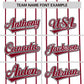 Custom White Crimson Pinstripe Personalized Side Two-tone Authentic Baseball Jersey Limited