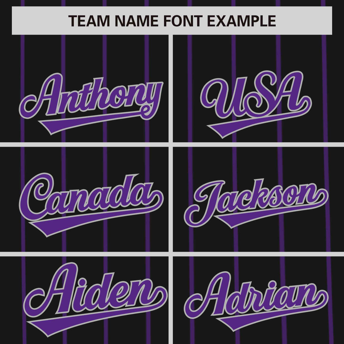 Custom Black Purple Pinstripe Personalized Side Two-tone Authentic Baseball Jersey Limited