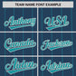 Custom Midnight Blue Aqua Pinstripe Personalized Side Two-tone Authentic Baseball Jersey Limited