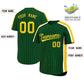 Custom Green Gold Pinstripe Personalized Side Two-tone Authentic Baseball Jersey Limited
